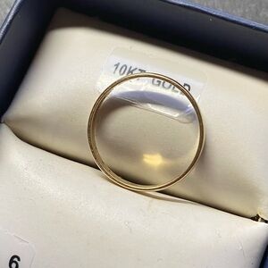 10k gold ring plain band size 6